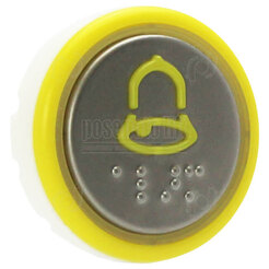 ROMA PUSHBUTTON, D. 32, YELLOW LED, JST, 12/24 V (BELL)